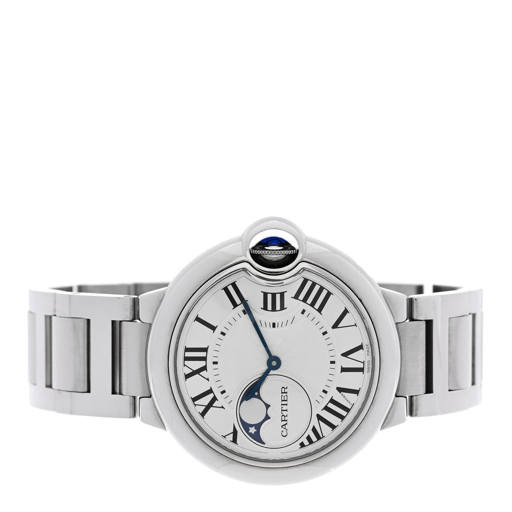 Cartier Stainless Steel 37mm Ballon Bleu De Cartier Moonphase Automatic Watch