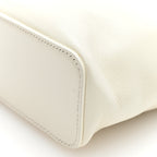 Celine Glossy Lambskin Vanity Frame Rectangle Bag Creamy White