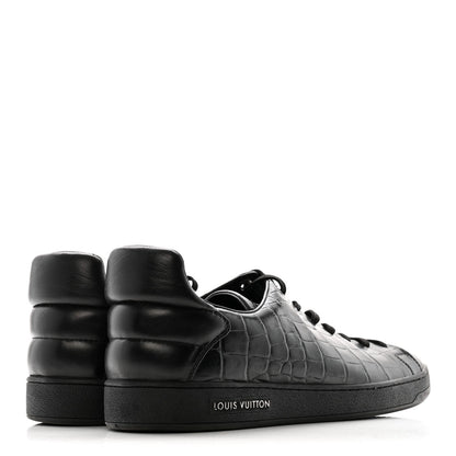 Louis Vuitton Calfskin Men's Frontrow Sneakers 8 Black