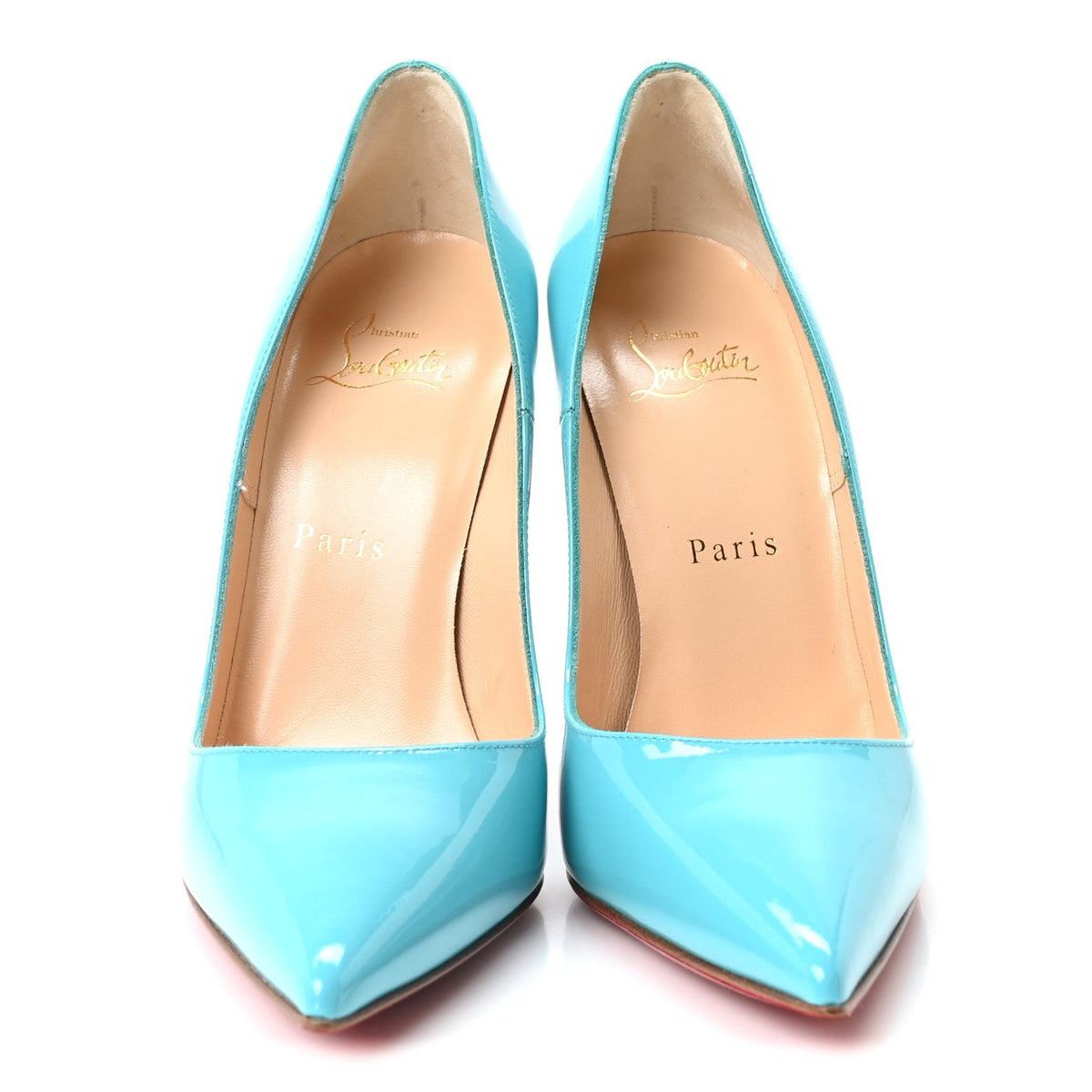 Christian Louboutin Patent So Kate 120 Women's Pumps 36.5 Pacific