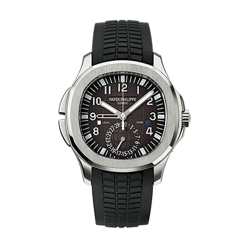 P. PP Aquanaut Dual Time Black Dial Automatic Men's Watch 5164A-001