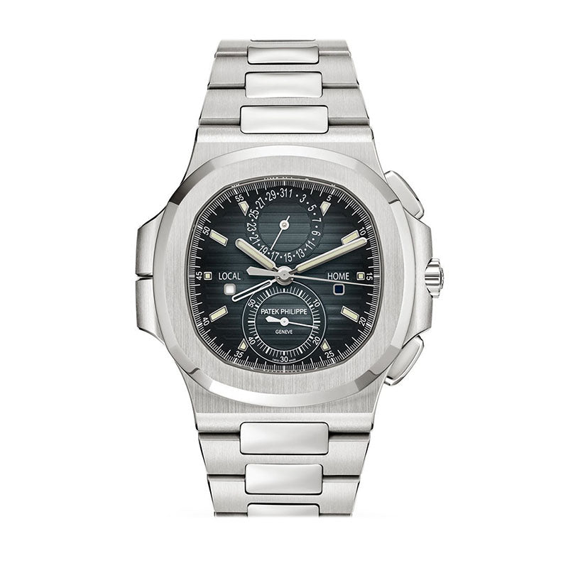 P. PP Nautilus Travel Time Chronograph Dual Time 5990/1A-011 5990/1A