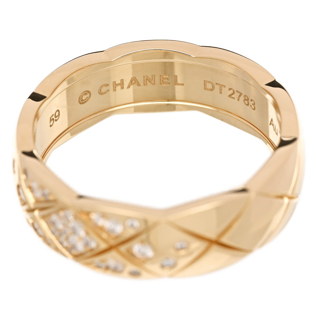 18K Yellow Gold Diamond Small Coco Crush Ring 59 8.75