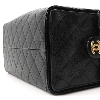 Medium Quilted Caviar Handbag