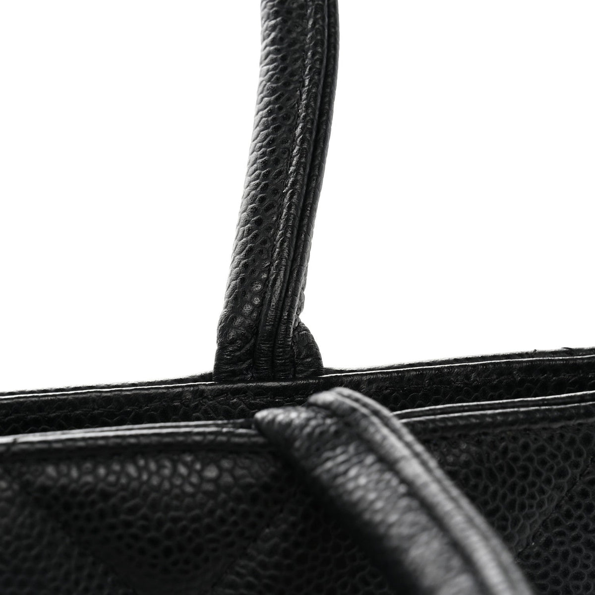 Quilted Caviar Tote Bag