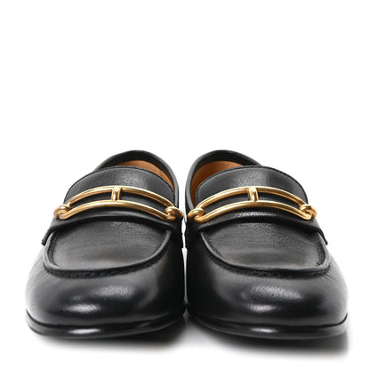 Hermes Calfskin Women's Colette Loafers 35 Black