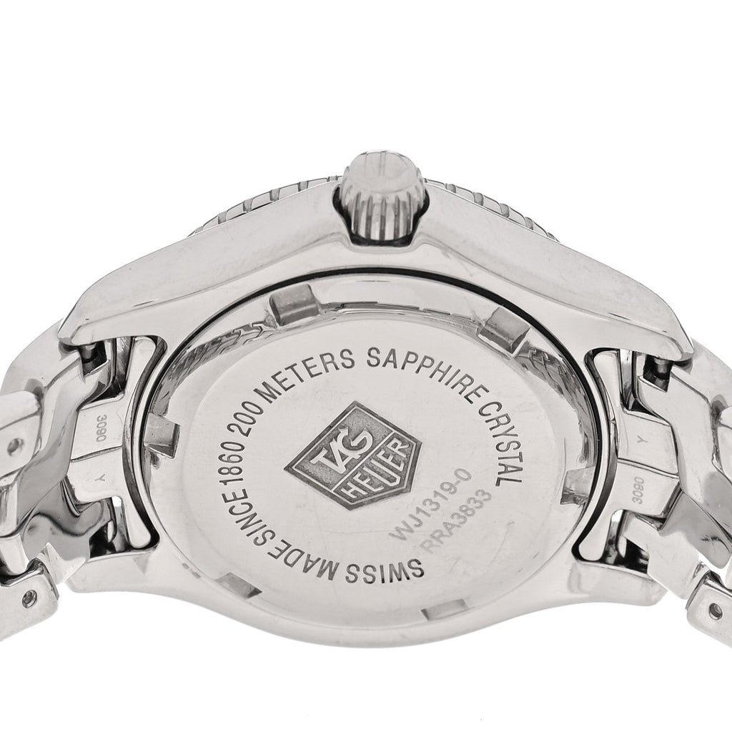 Tag Heuer Stainless Steel Diamond Mother of Pearl 27mm Link Quartz Watch WJ1319