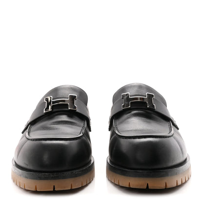 Hermes Calfskin Faubourg Women's Loafers Black