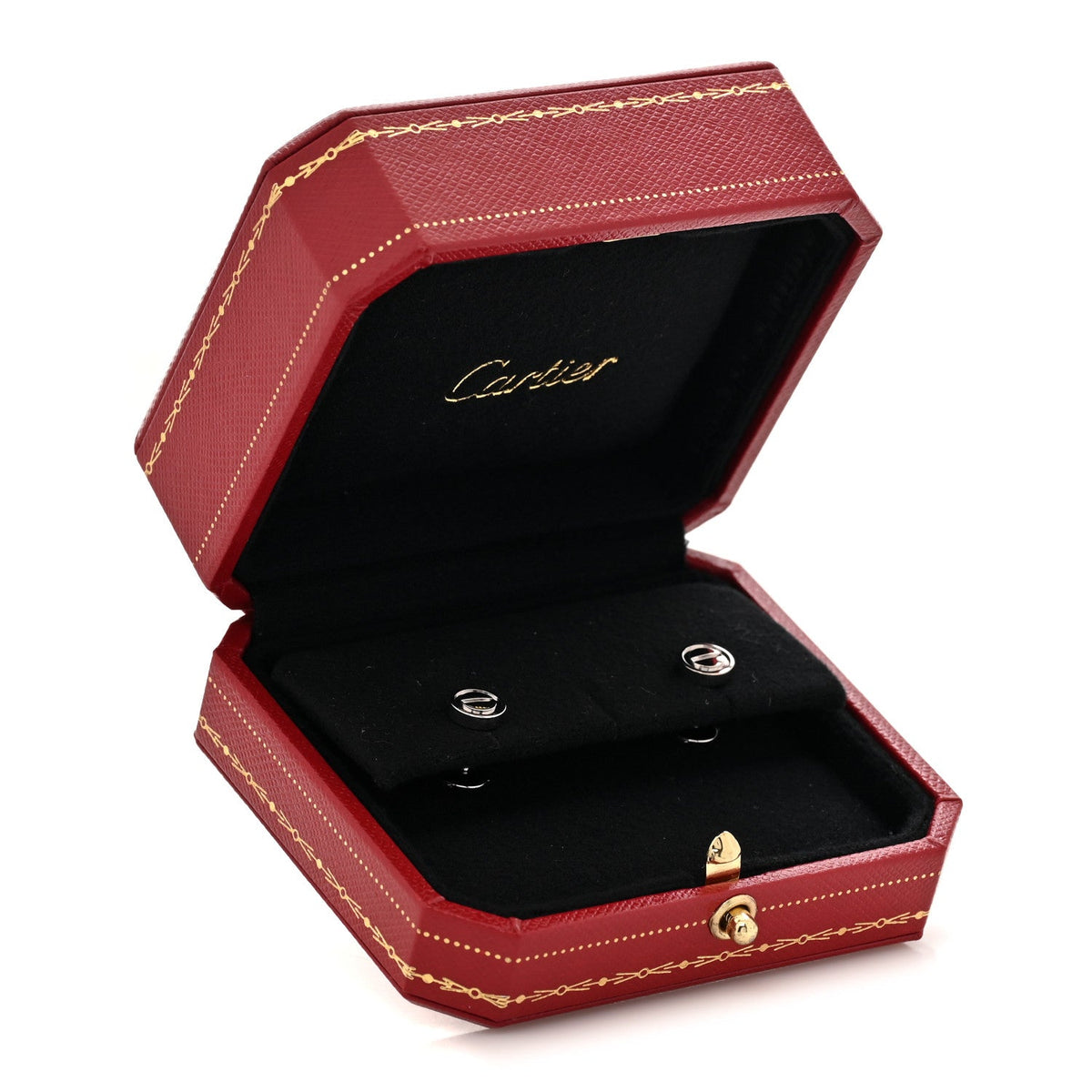 18K White Gold LOVE Earrings