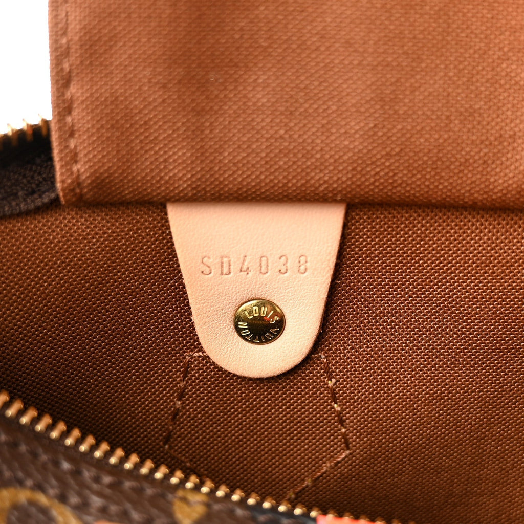 Louis Vuitton Monogram Roses Speedy 30 Brown