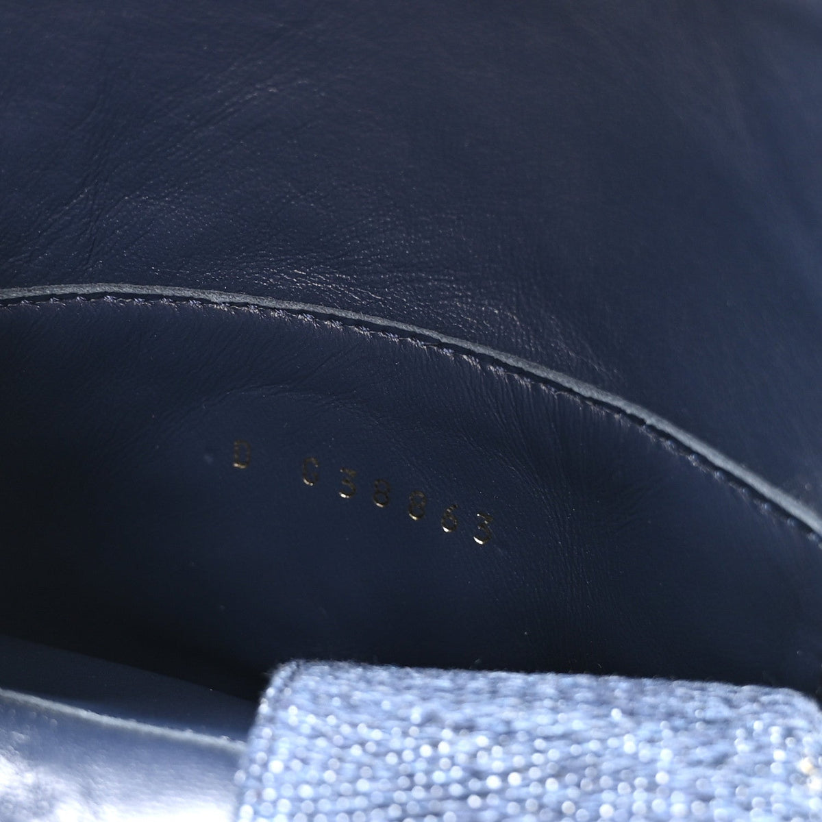 Chanel Fabric Patent Lambskin Women's Quilted CC Lace Up Combat Boots 36.5 Navy Blue Black