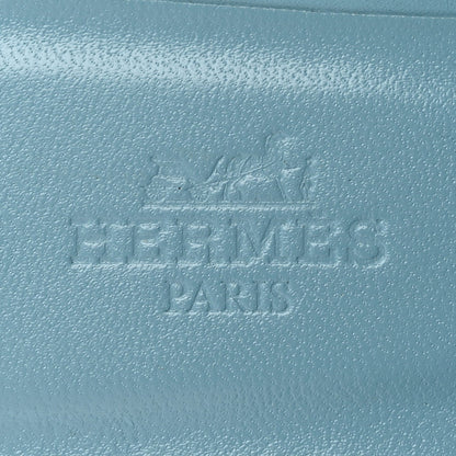 Hermes Box Calfskin Women's Oran Sandals 36 Light Bleu