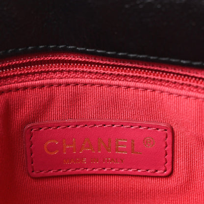 Large Quilted Caviar Flap Shoulder Bag