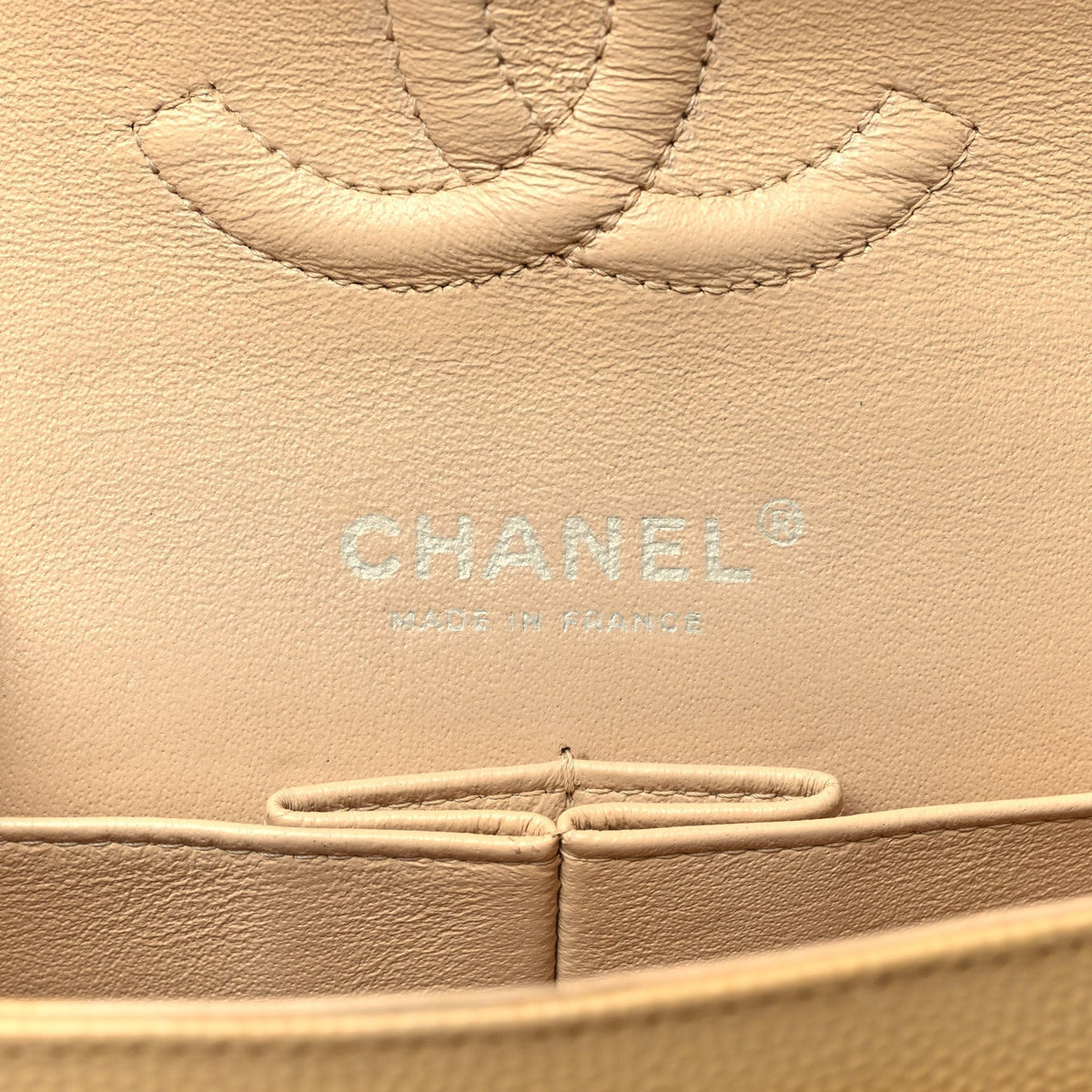 Chanel Caviar Quilted Medium Double Flap Light Yellow
