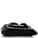 Gucci Nappa Matelasse Small Maxi Horsebit Shoulder Bag Black