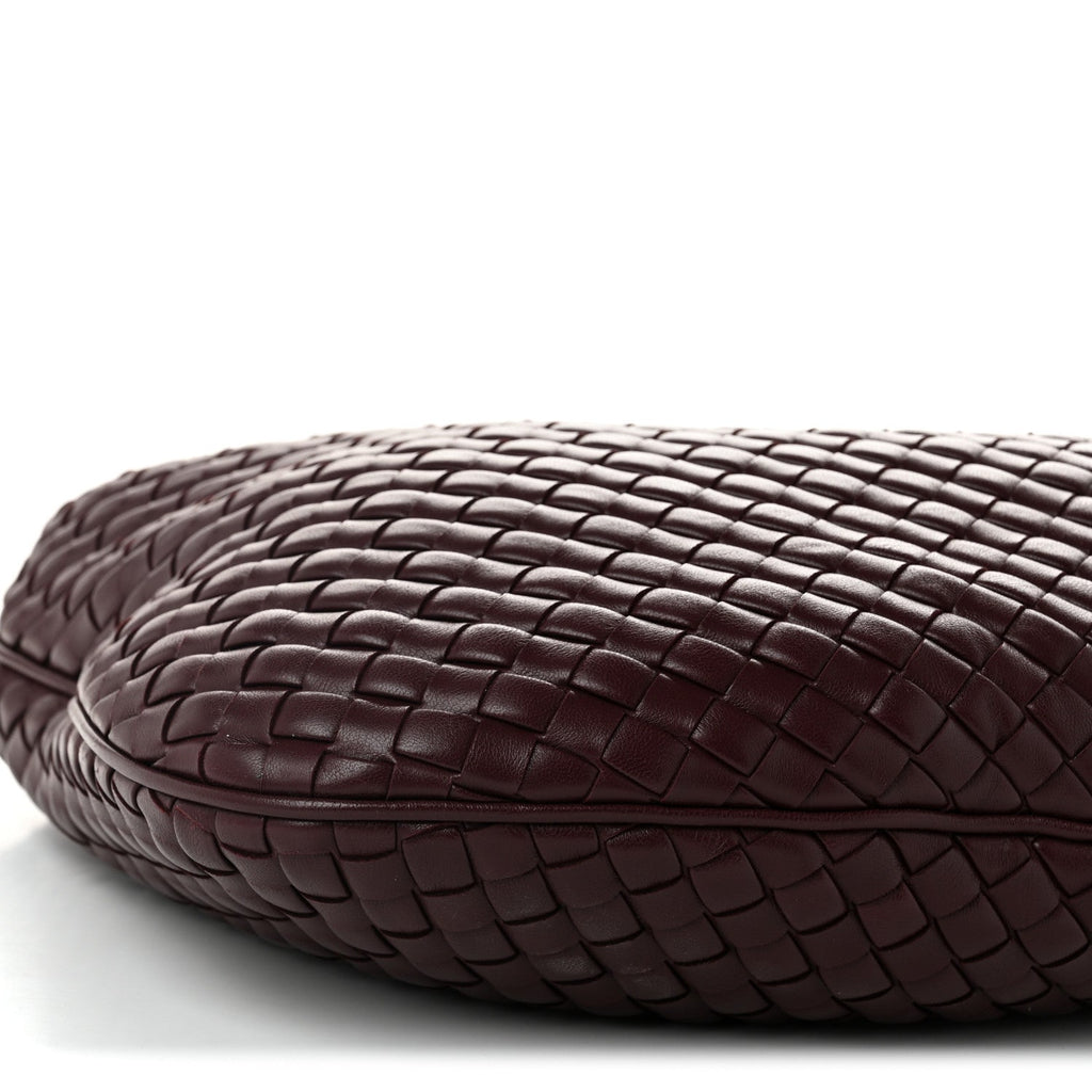 Bottega Veneta Lambskin Intrecciato Medium Padded Veneta Deep Mahogany