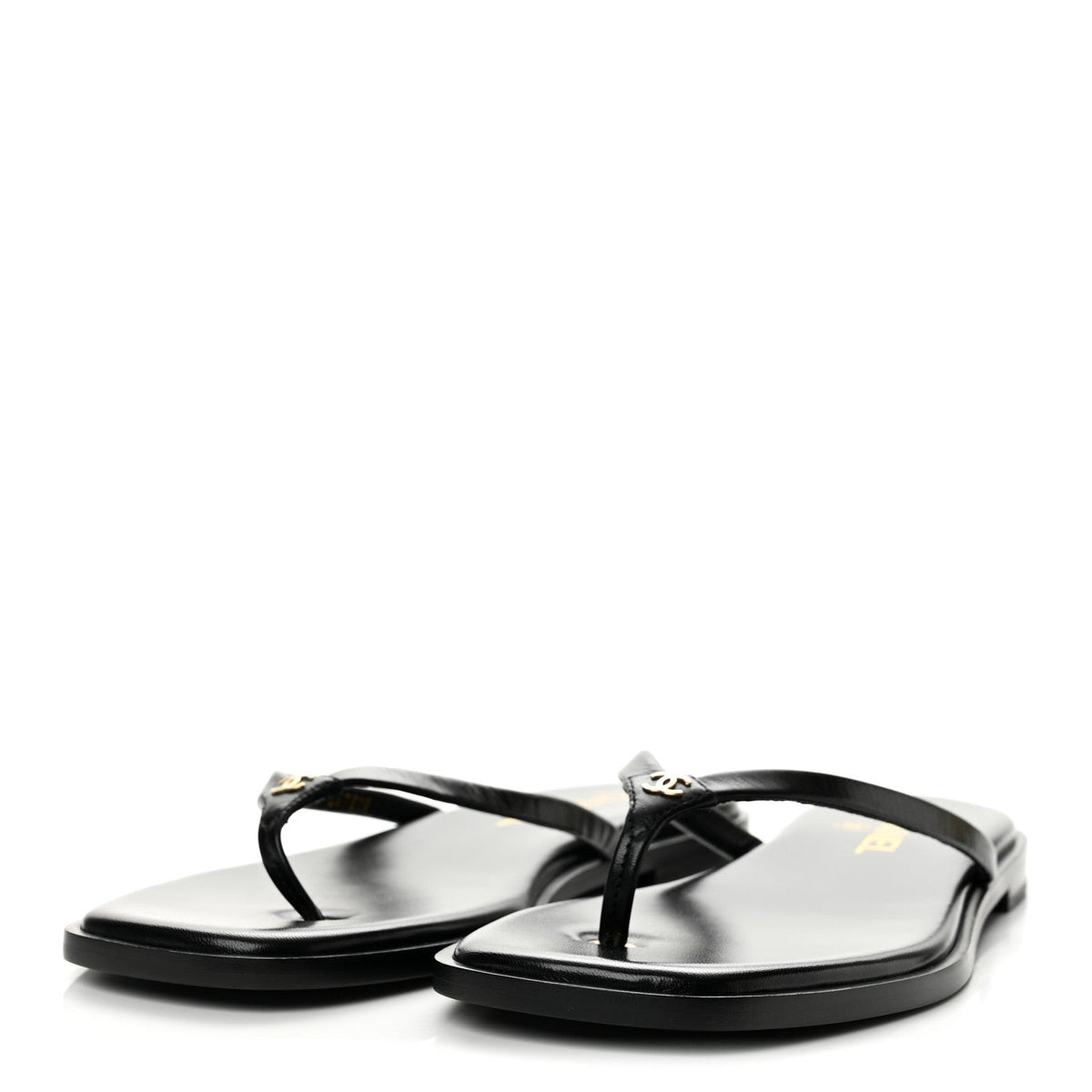Chanel Goatskin CC Times Square Women's Thong Sandals
