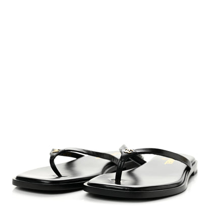 Chanel Goatskin CC Times Square Women's Thong Sandals