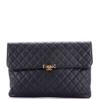 Golden Class O Case Clutch Quilted Caviar Large