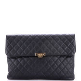 Golden Class O Case Clutch Quilted Caviar Large