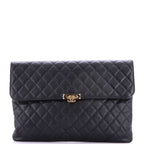 Golden Class O Case Clutch Quilted Caviar Large