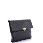 Golden Class O Case Clutch Quilted Caviar Large