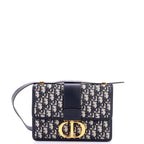 30 Montaigne Flap Bag Oblique Canvas