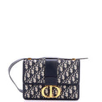 30 Montaigne Flap Bag Oblique Canvas