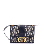 30 Montaigne Flap Bag Oblique Canvas