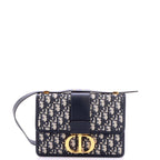 30 Montaigne Flap Bag Oblique Canvas