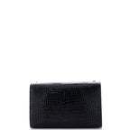 Classic Monogram Tassel Crossbody Bag Crocodile Embossed Leather Medium