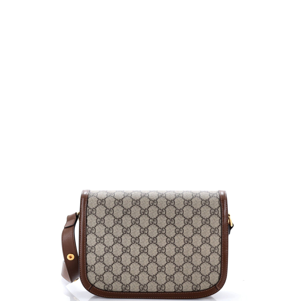Horsebit 1955 Shoulder Bag GG Coated Canvas with Leather Small