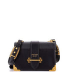 Cahier Crossbody Bag Leather and Saffiano Leather Large