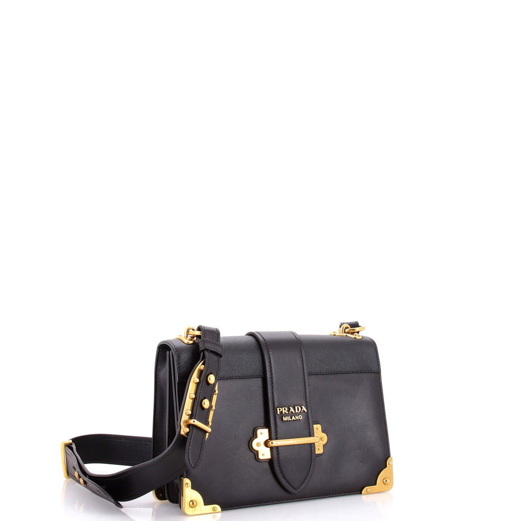 Cahier Crossbody Bag Leather and Saffiano Leather Large