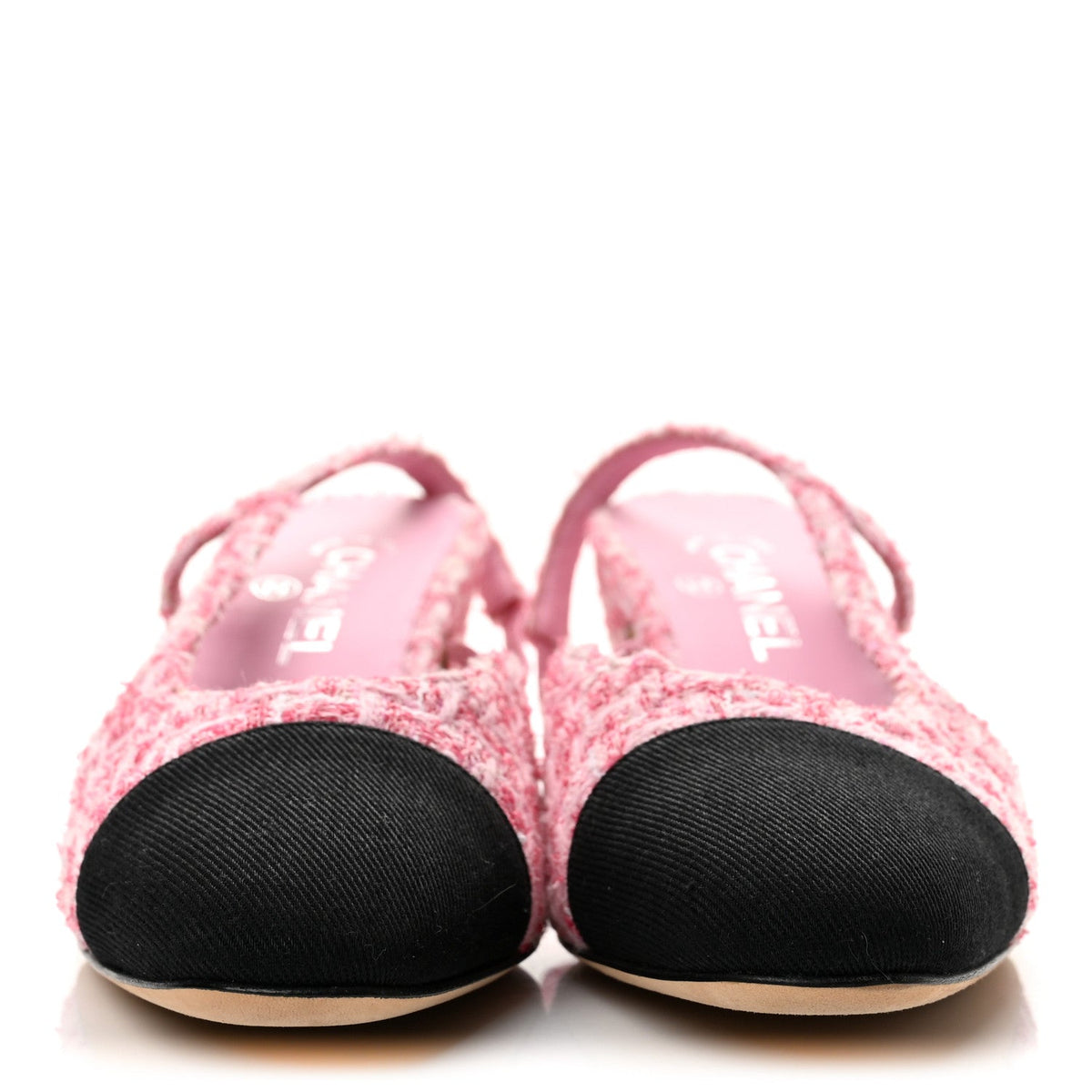 Chanel Tweed Grosgrain CC Women's Slingback Pumps