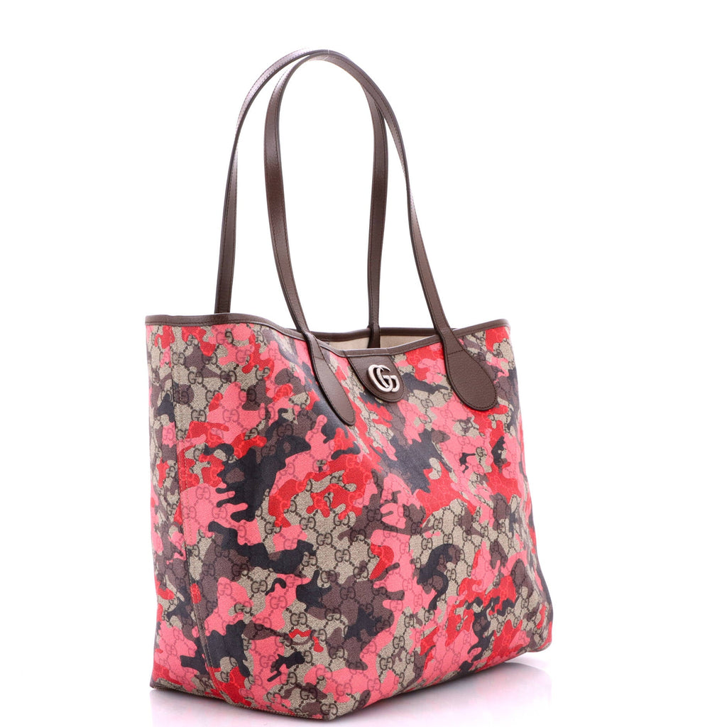 Ophidia GG Open Tote GG Camouflage Coated Canvas Large