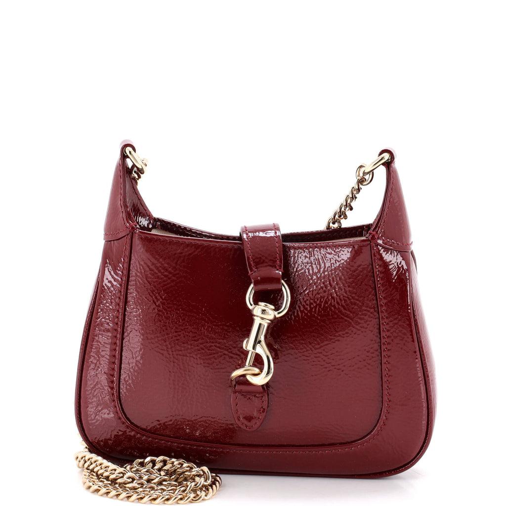 Jackie Notte Chain Hobo Patent Mini