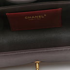 Chanel Shiny Caviar Preppy Coco Small Bowling Bag Black