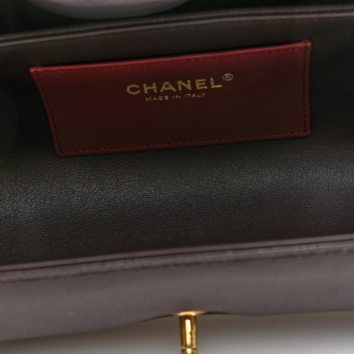 Chanel Shiny Caviar Preppy Coco Small Bowling Bag Black