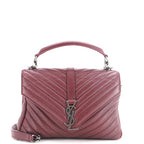 Classic Monogram College Bag Matelasse Chevron Leather Medium