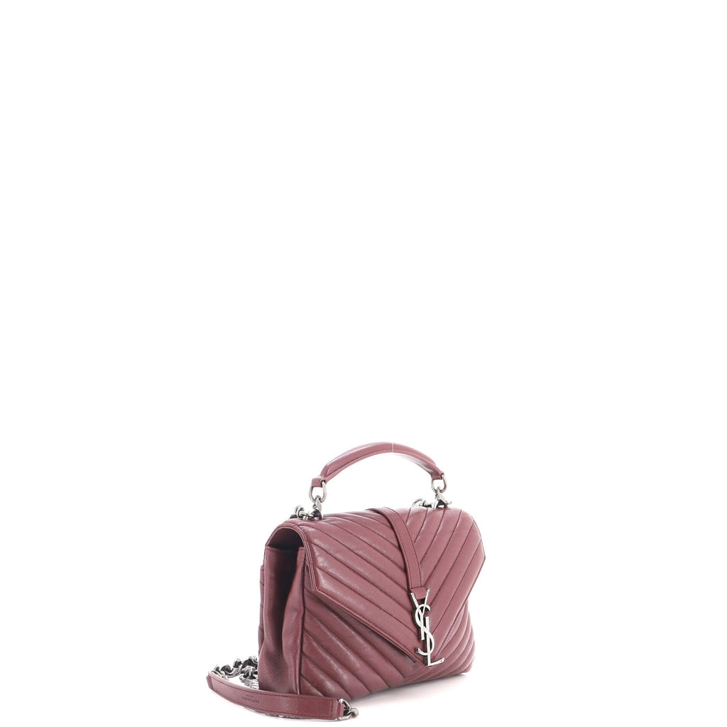 Classic Monogram College Bag Matelasse Chevron Leather Medium