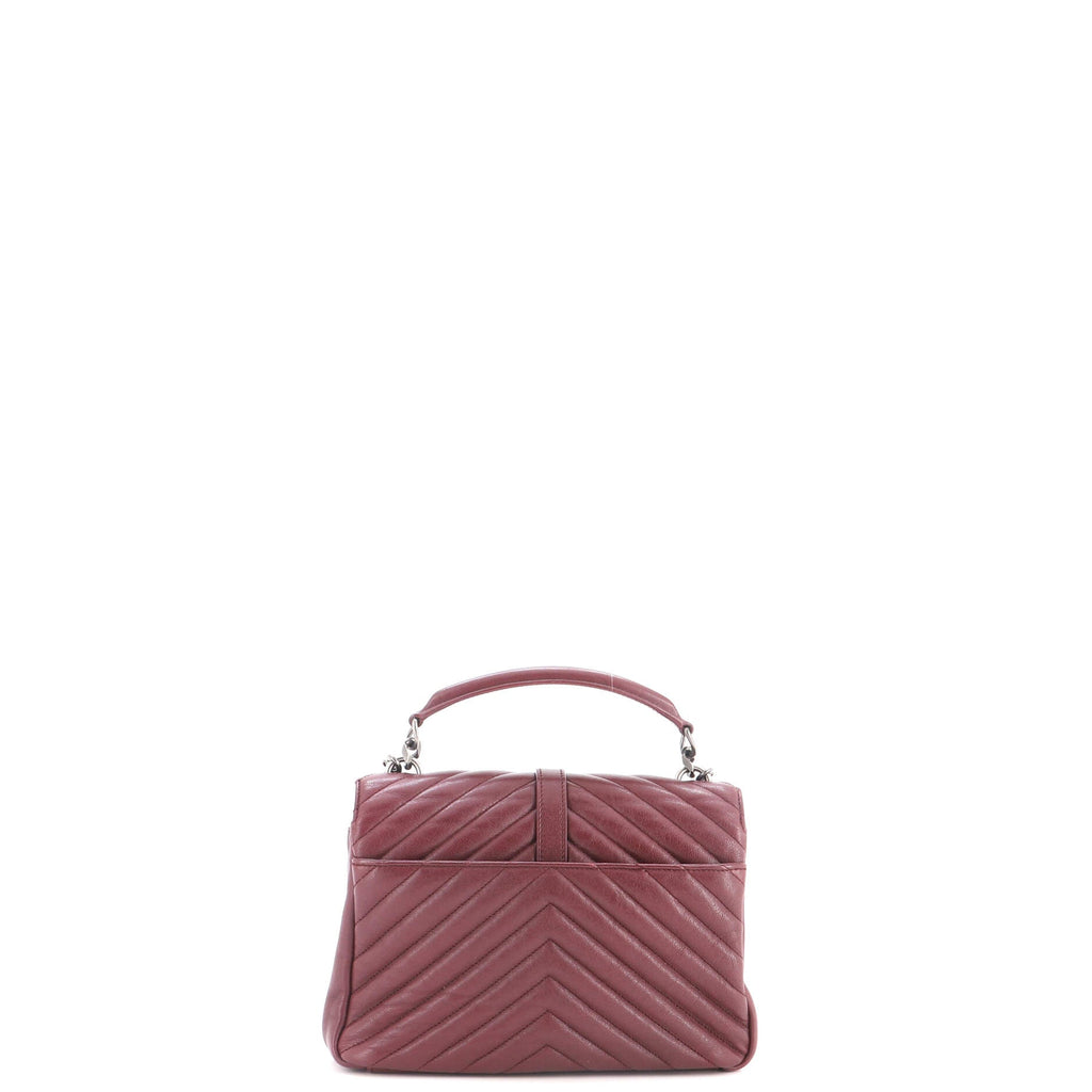 Classic Monogram College Bag Matelasse Chevron Leather Medium