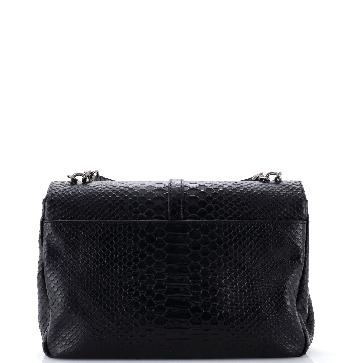 Classic Monogram College Bag Python Embossed Leather Large