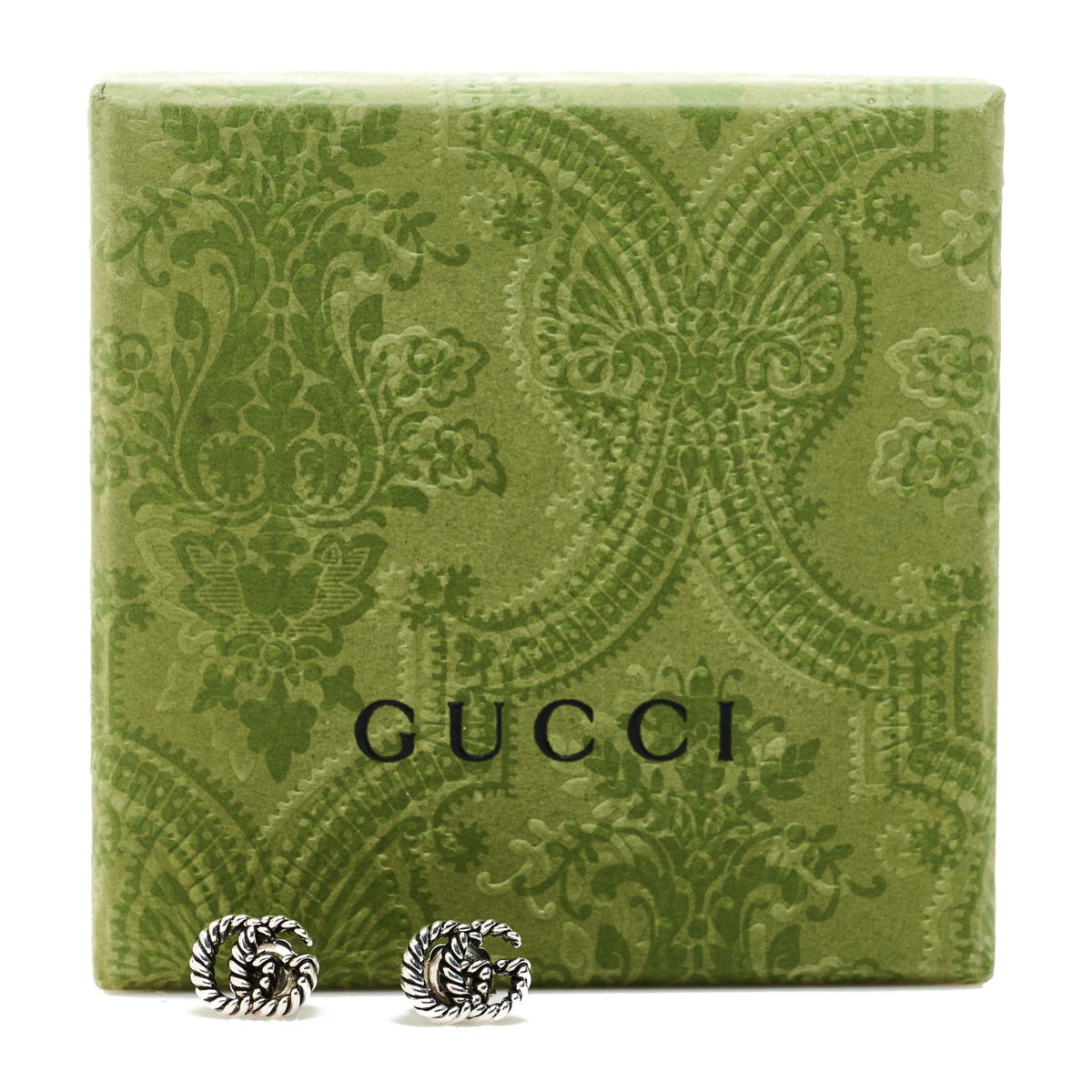 Sterling Silver Torchon Double G Earrings