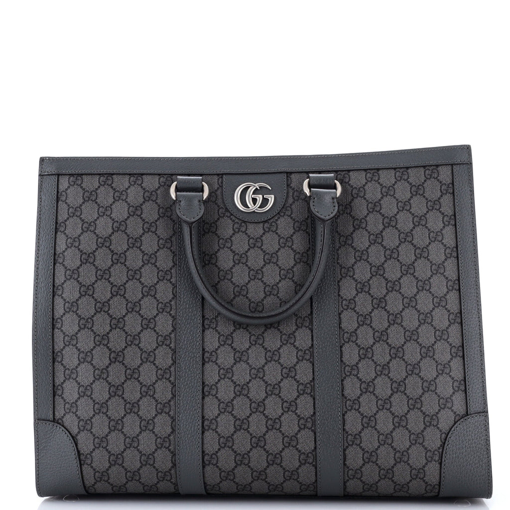 Ophidia Convertible Open Tote GG Coated Canvas Large