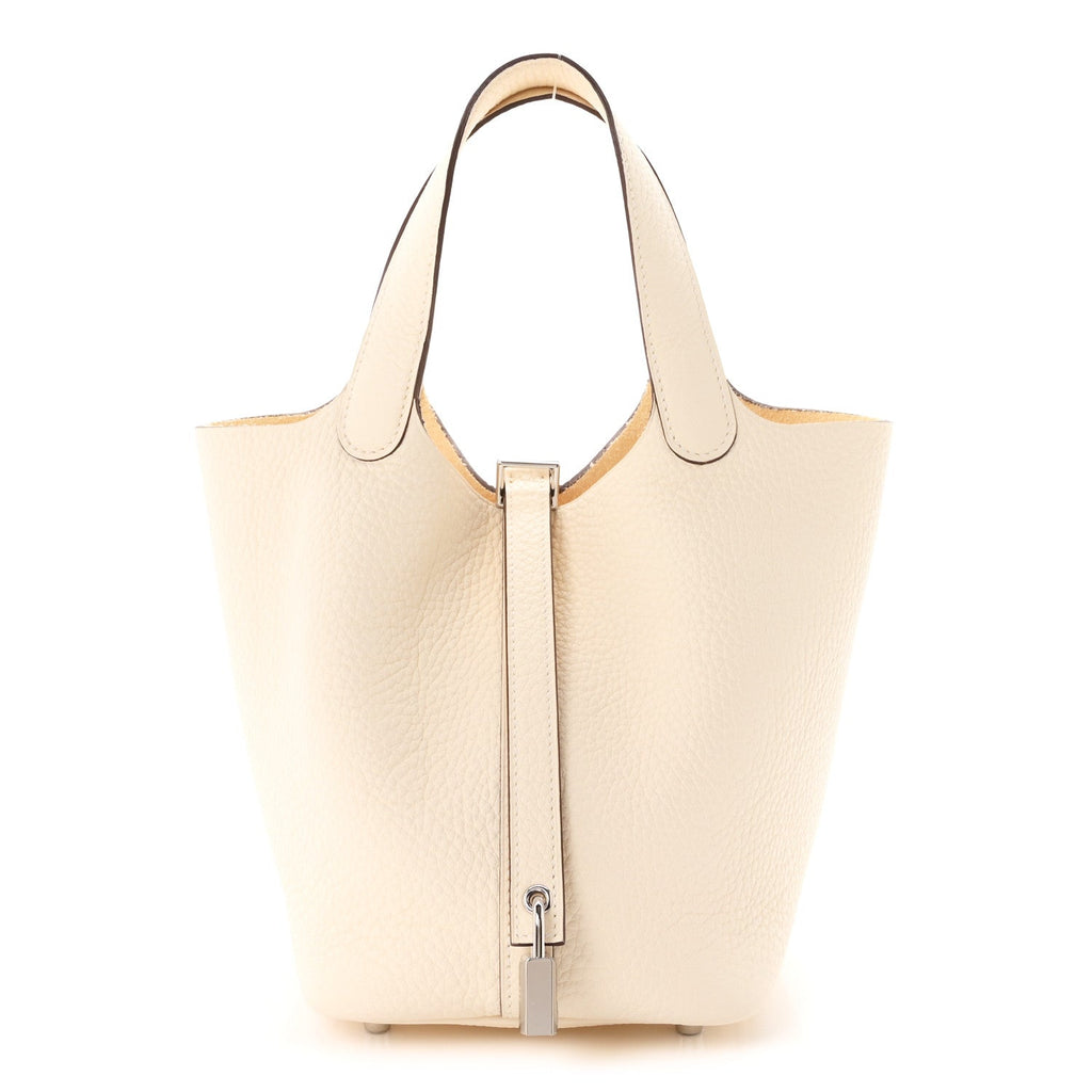 Hermes Taurillon Clemence Picotin Lock 18 PM Bag Nata