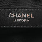 Chanel Lambskin Quilted Uniform Crossbody Bag Black