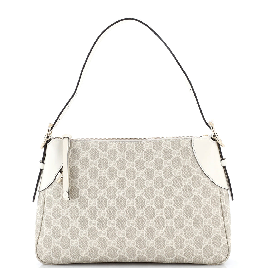 Emblem Shoulder Bag GG Coated Canvas with Leather Medium