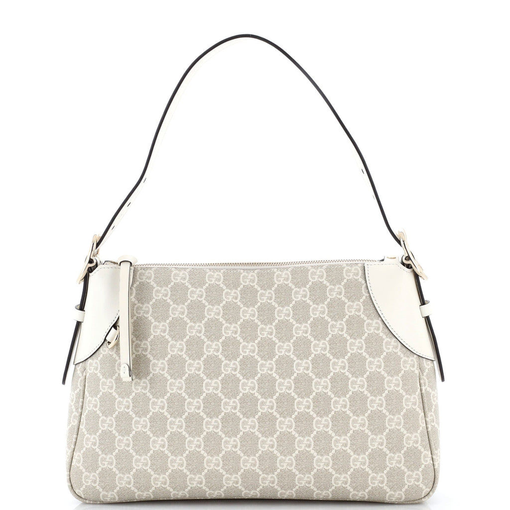 Emblem Shoulder Bag GG Coated Canvas with Leather Medium