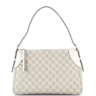 Emblem Shoulder Bag GG Coated Canvas with Leather Medium